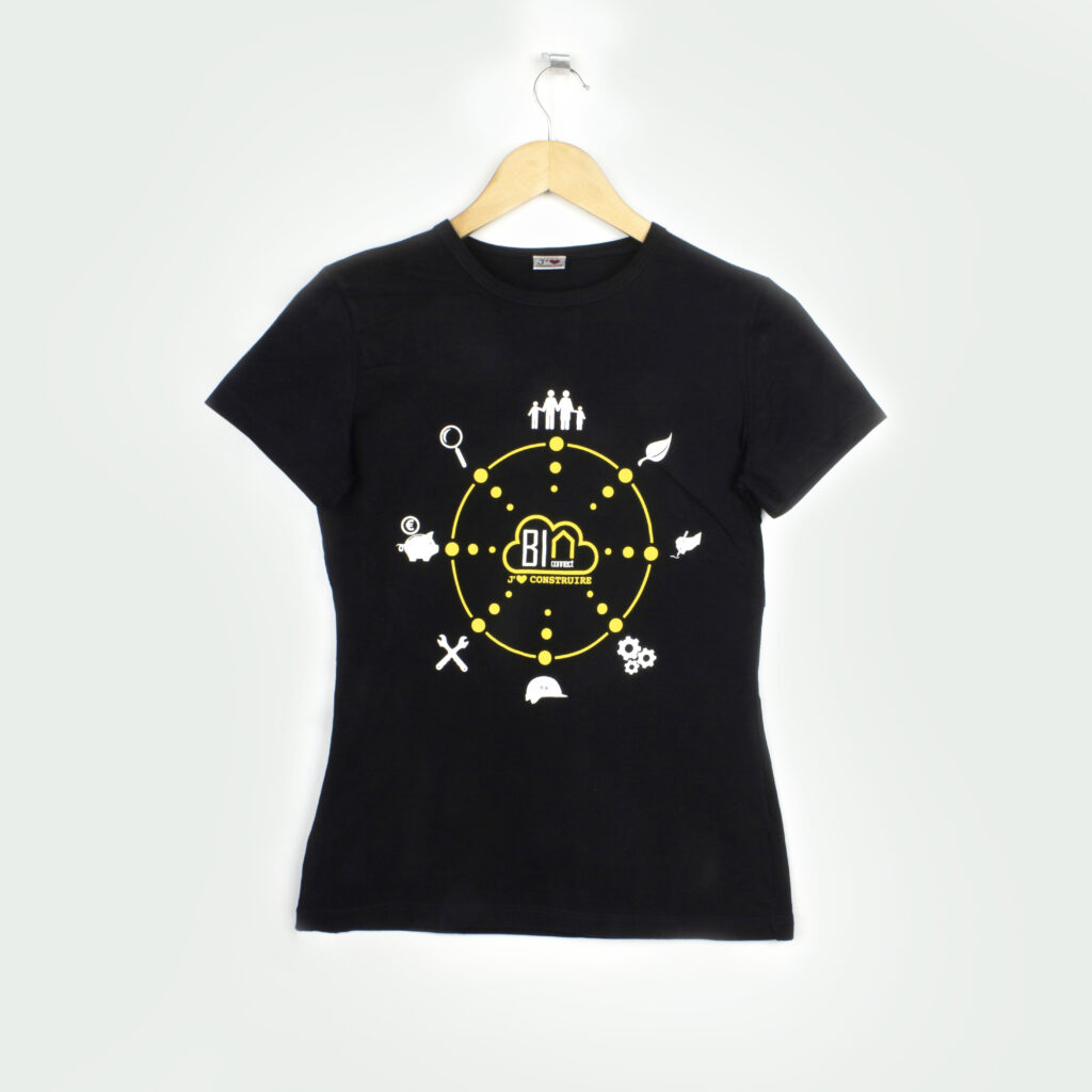 T-shirt BIM noir et jaune