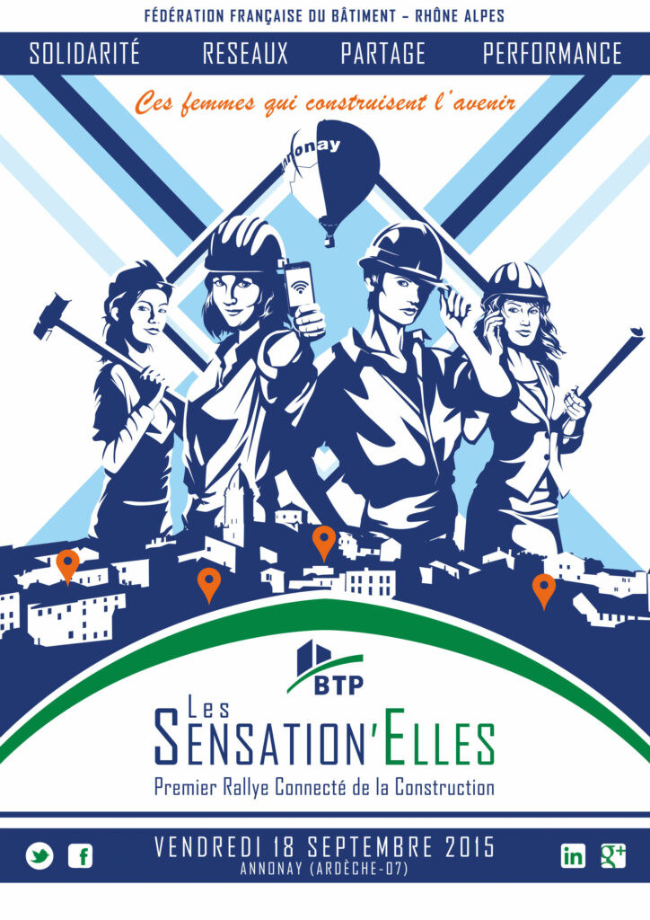2015 Affiche 1ère-édition des Sensation'Elles-du-BTP Annonay-(Ardèche)