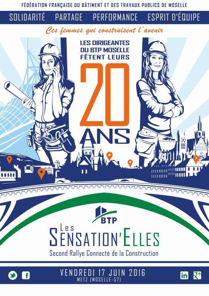 2016 Affiche 2ème-édition des Sensation'Elles-du-BTP Metz (Moselle)